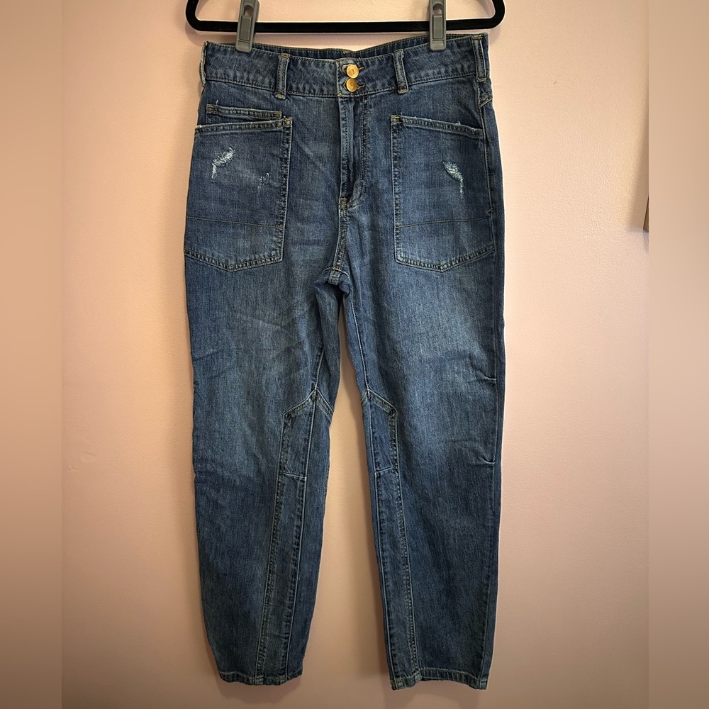 Pilcro Blue Wide Leg Jeans